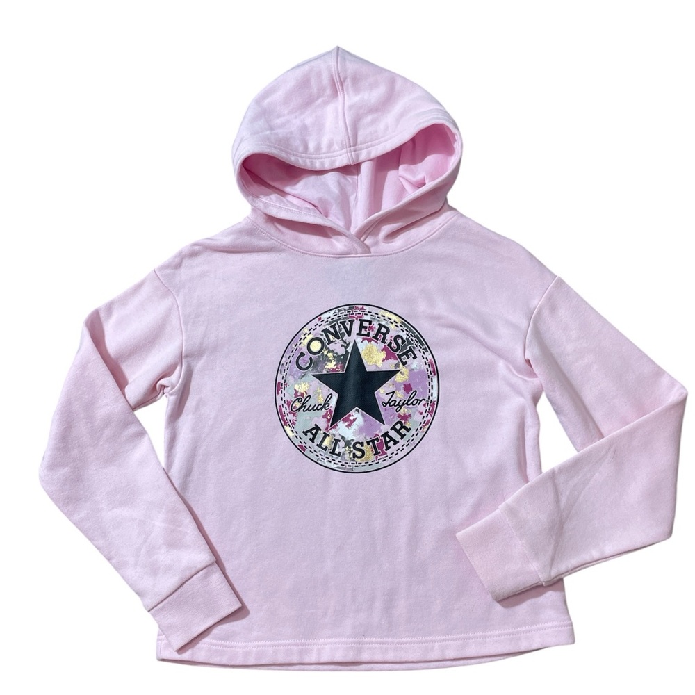#C13 - GIRLS CONVERSE HOODIE TOP - CHUCK TAYLOR - SIZE Medium 10/12